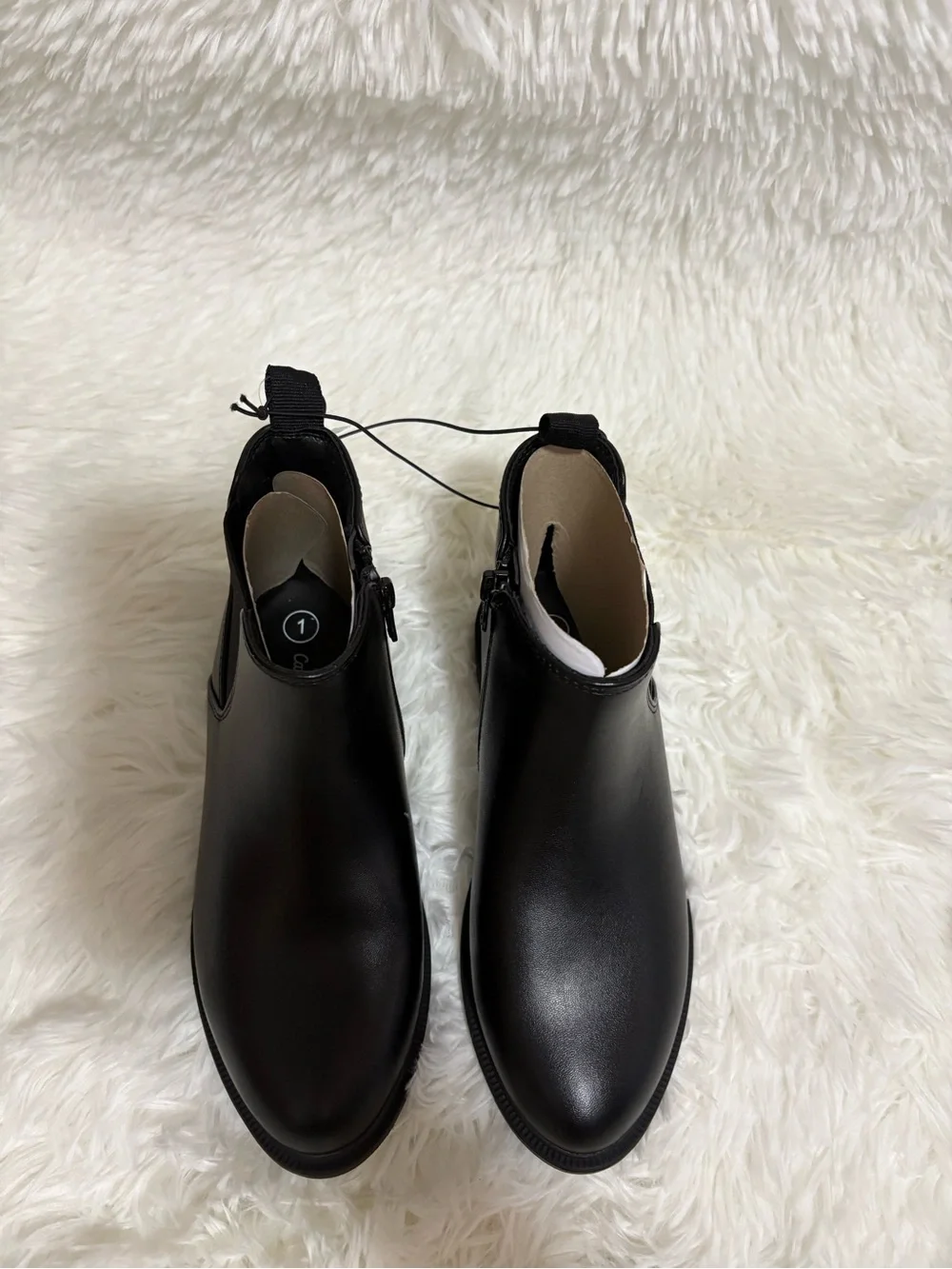 Cat & Jack Black Kids Chelsea Boot with Side Zip